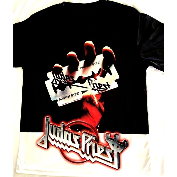 Judas Priest Men’s Shirt-British Steel Album Cover Large - Picture 3 of 3